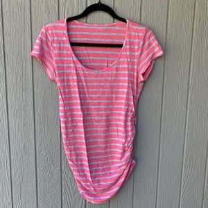 Motherhood Maternity Scoop Neck Striped Tee, small
